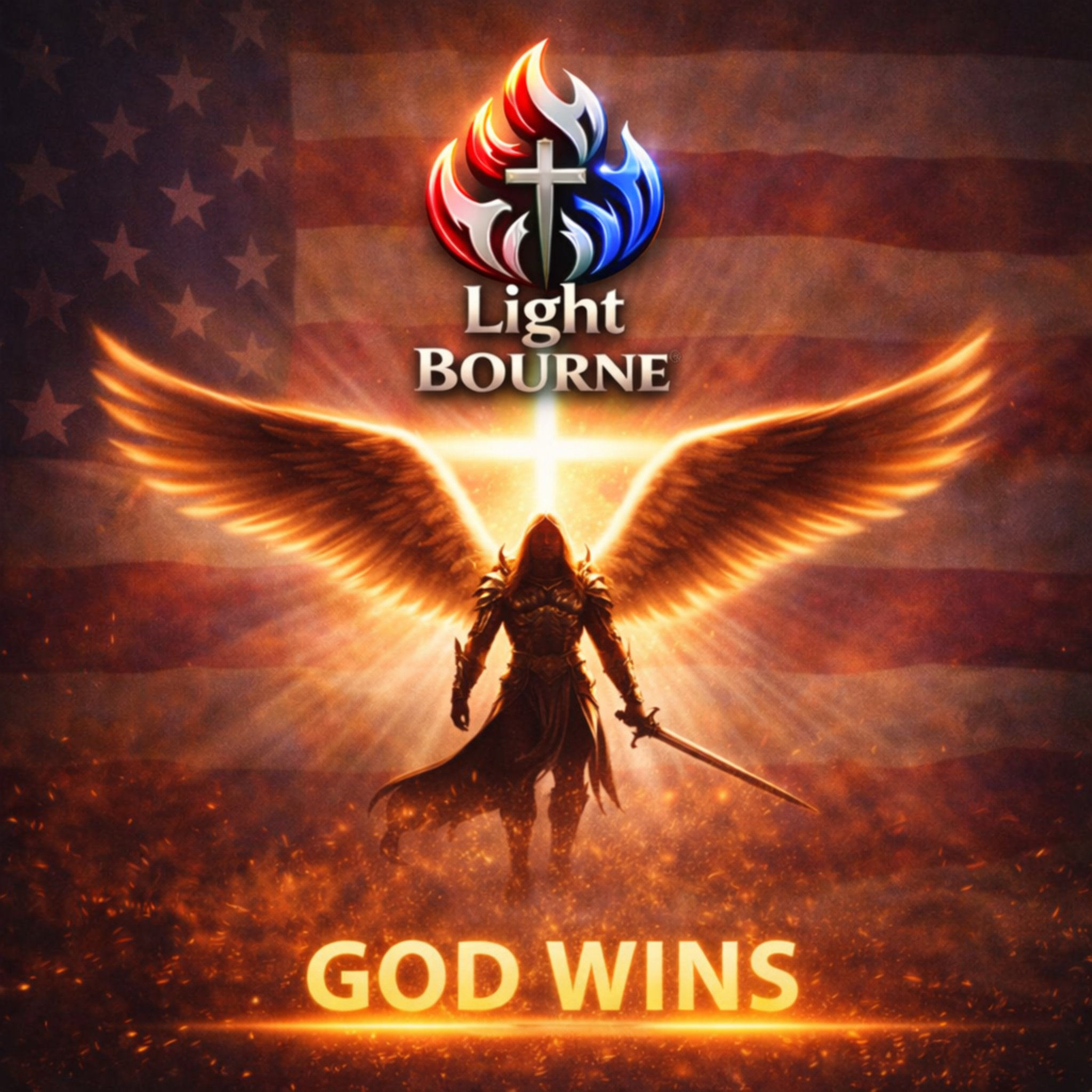 Light BOURNE — God Wins (Album Cover)